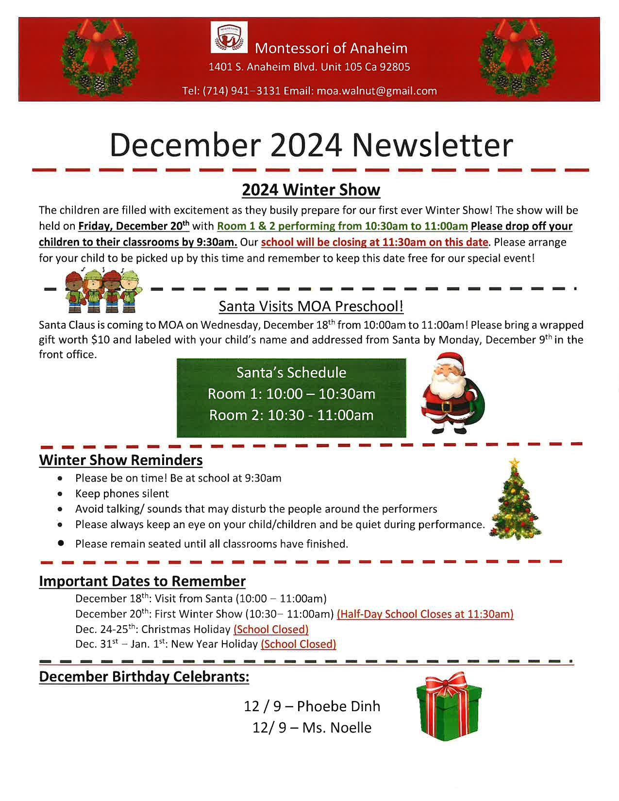 December 2024 Flyer