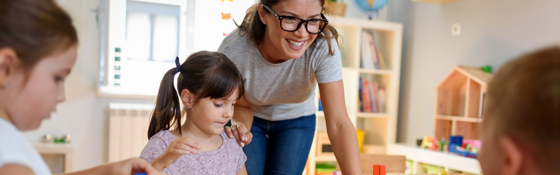 Interactive learning session for toddlers, Montessori Anaheim, CA.